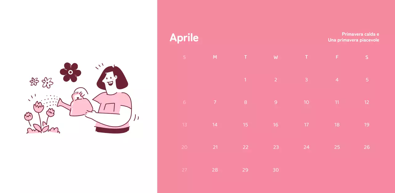 Calendari con illustrazioni colorate ed emozionali
