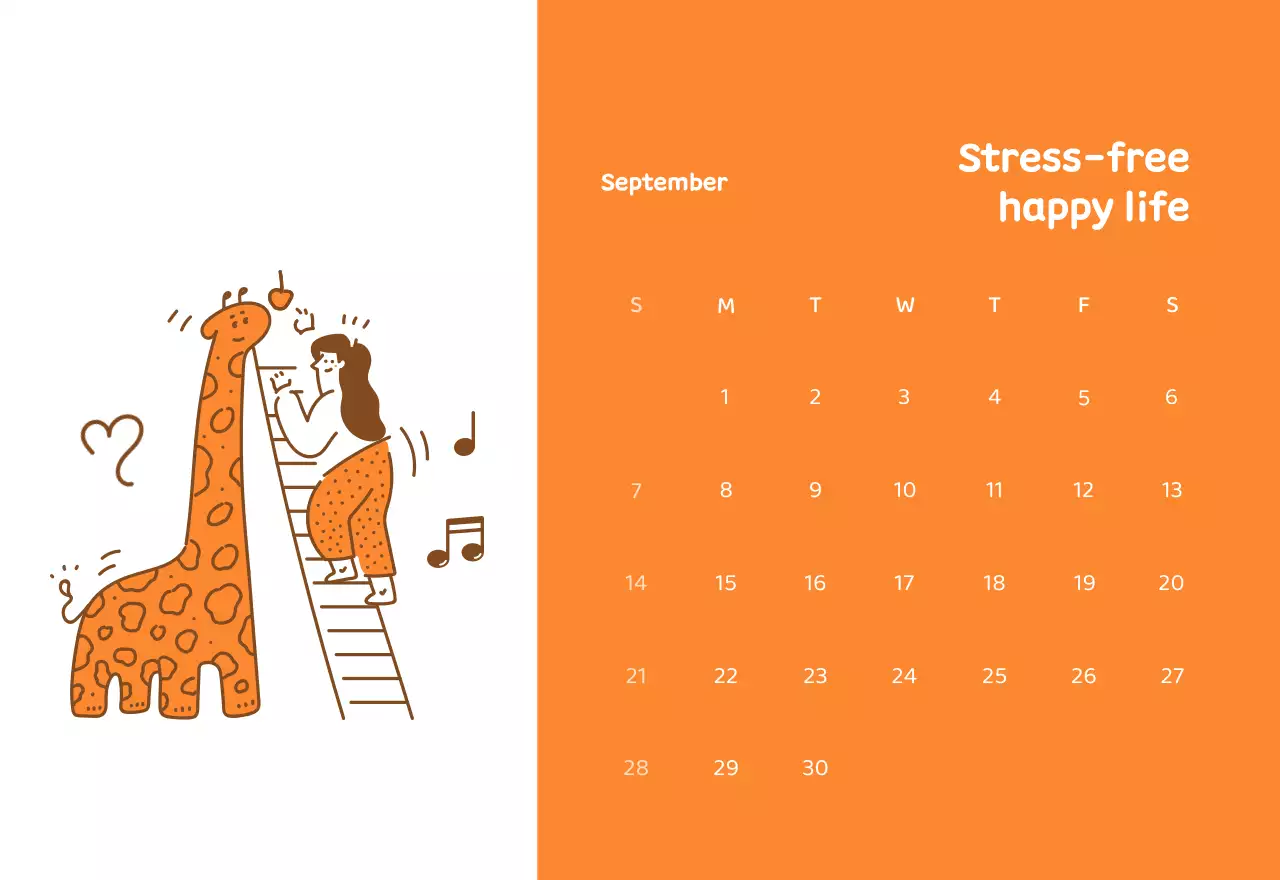 Calendars with colorful, emotional illustrations