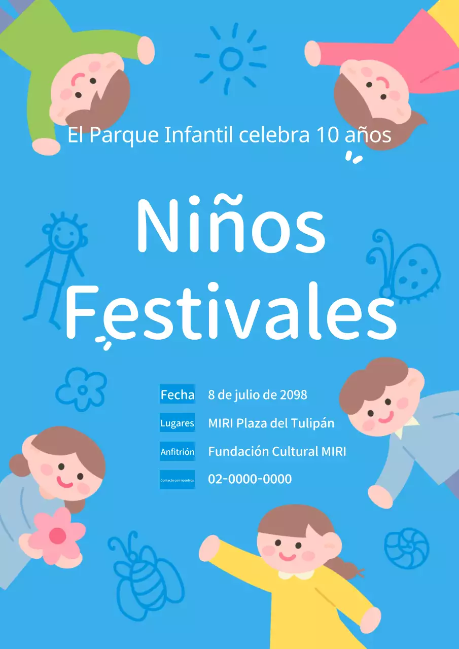 Promover un festival infantil celeste
