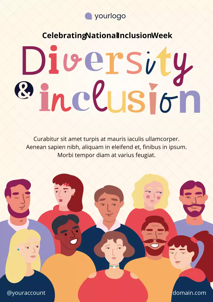 Colourful Modern Diversity Announcement Poster