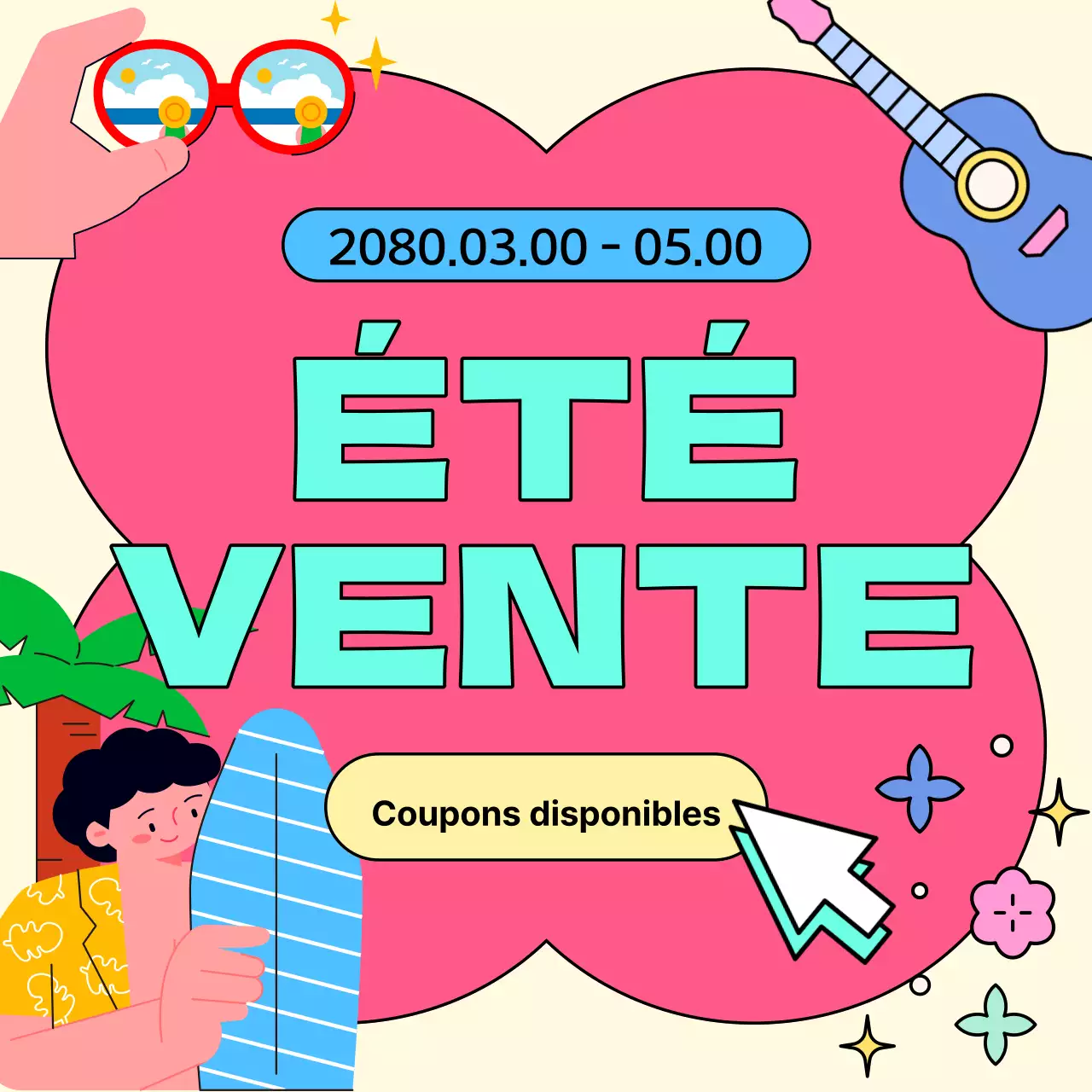 Un tour d'horizon des événements estivaux kitsch en bleu clair et rose