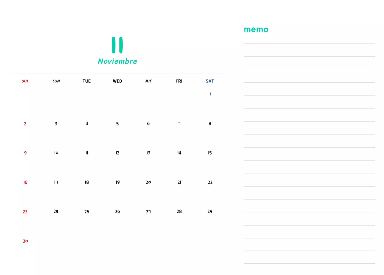 Calendario de Año Nuevo con simpáticas ilustraciones