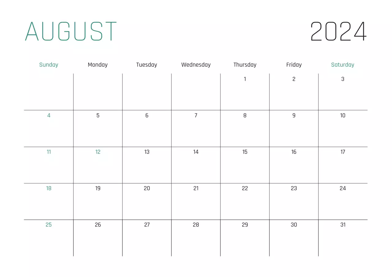 白 シンプル カレンダー 予定表 ポスター