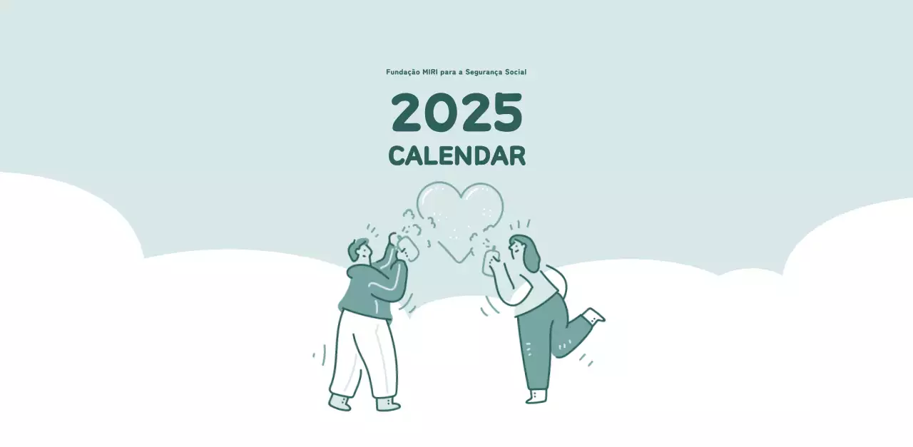 Calendários com ilustrações coloridas e emotivas
