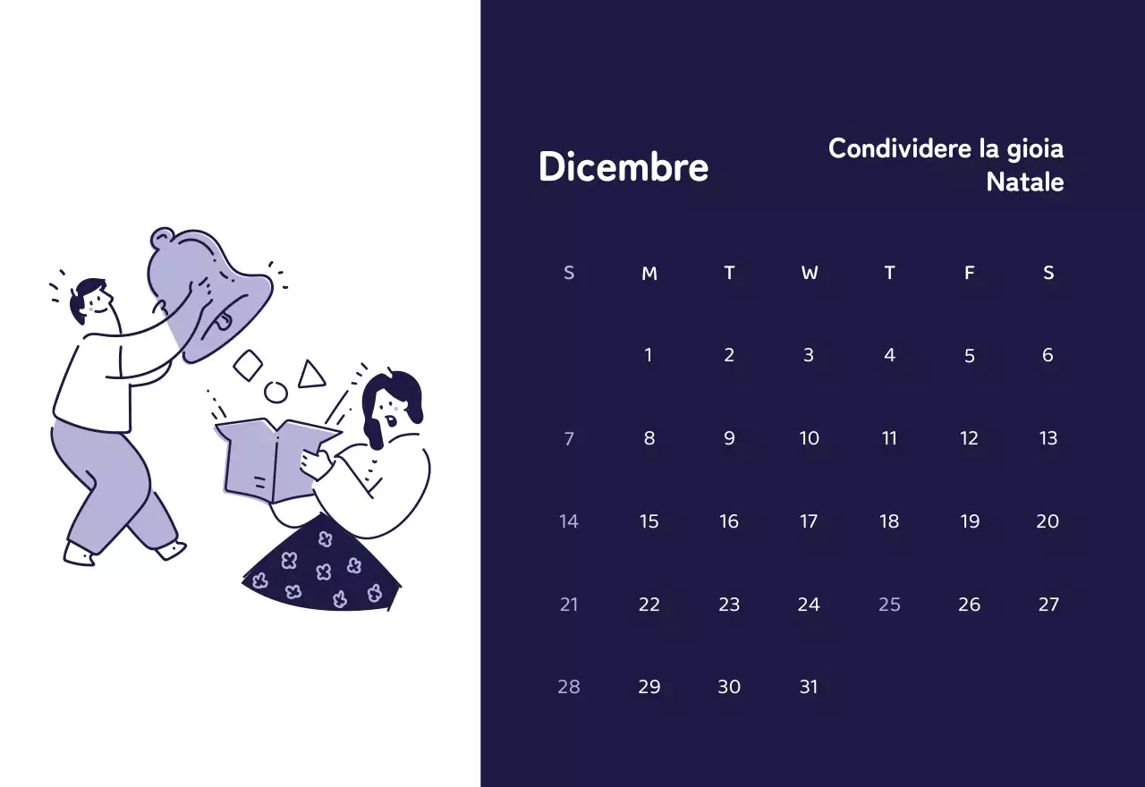Calendari con illustrazioni colorate ed emozionali