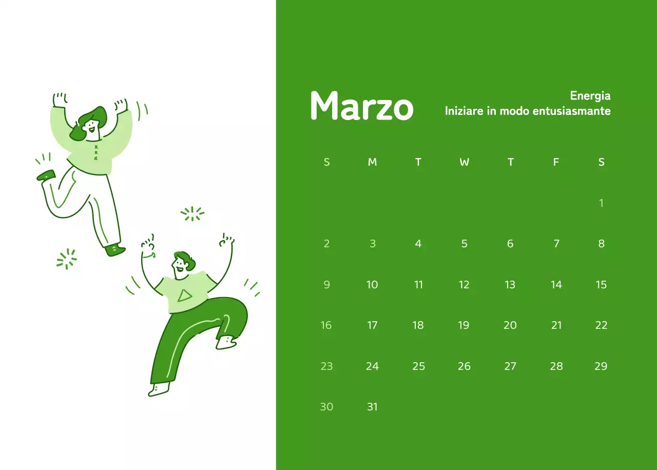 Calendari con illustrazioni colorate ed emozionali