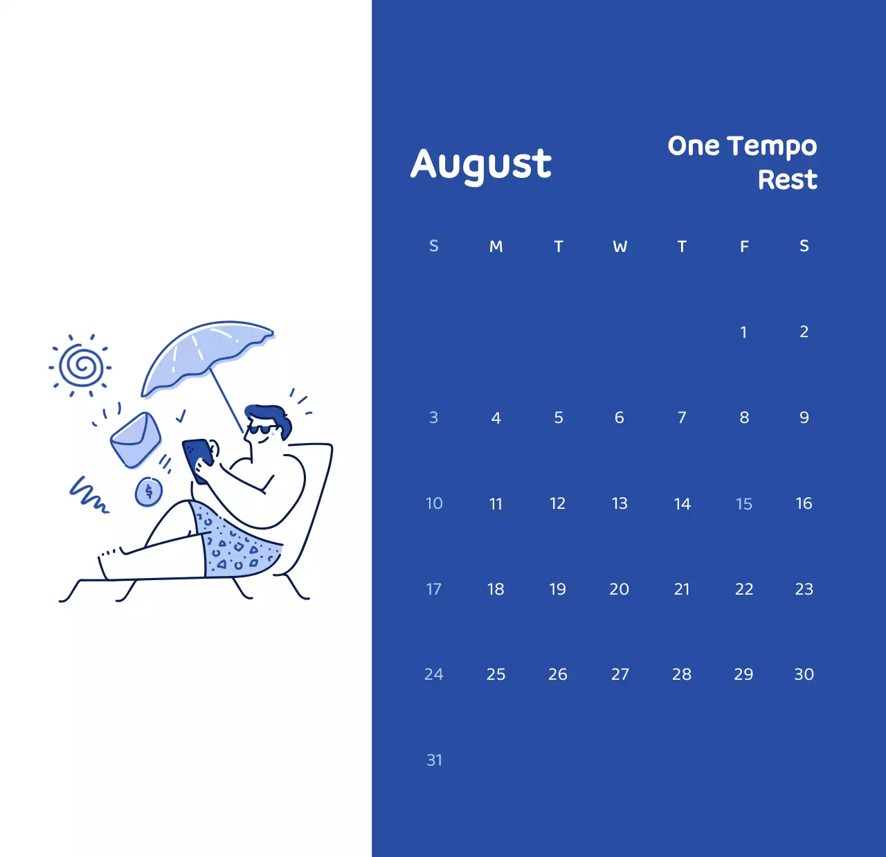 Lịch với hình ảnh minh họa đầy cảm xúc với nhiều màu sắc khác nhau