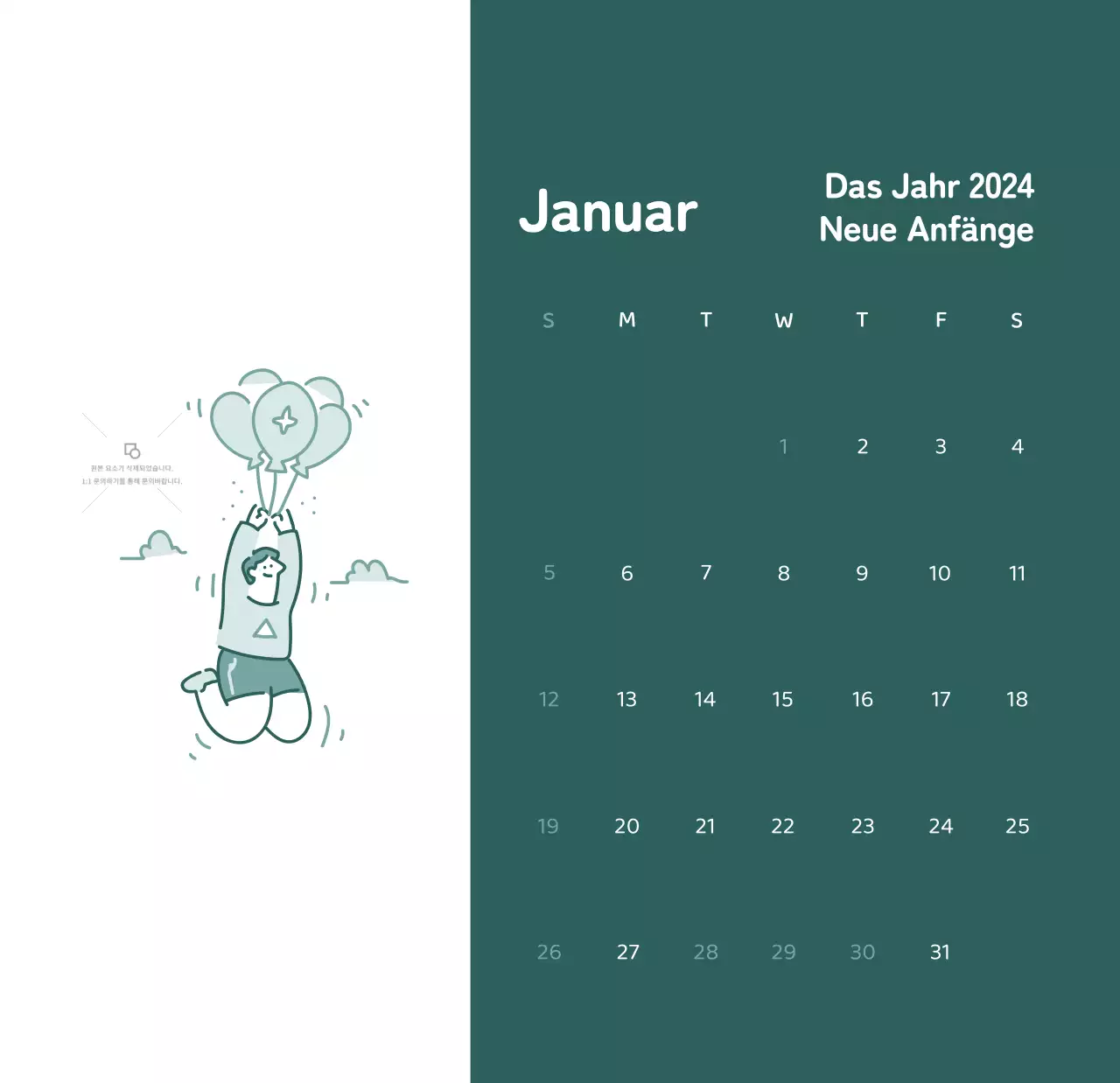 Kalender mit farbenfrohen und emotionalen Illustrationen