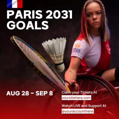 Red Modern Sports Promotion Social Media Post