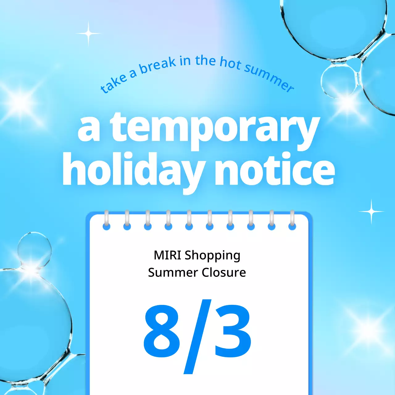 Blue Trendy Summer Promotion Instagram Carousel