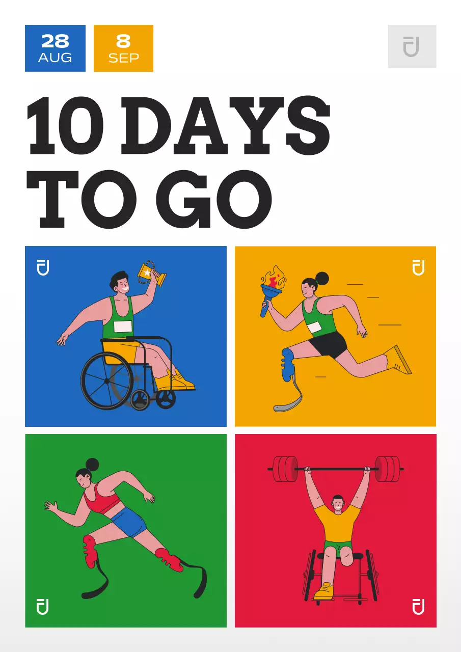 Colorful Modern Sports Announcement Poster