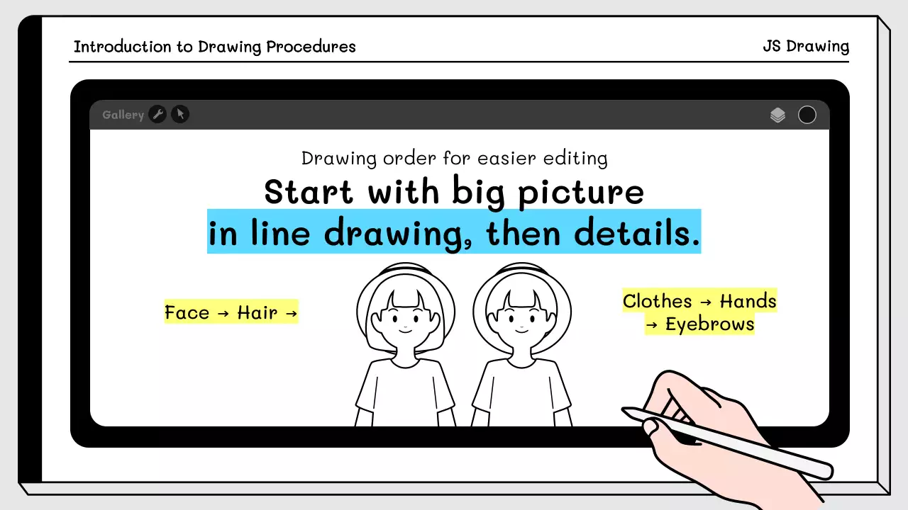 Yellow Simple Drawing Course Invitation Presentation