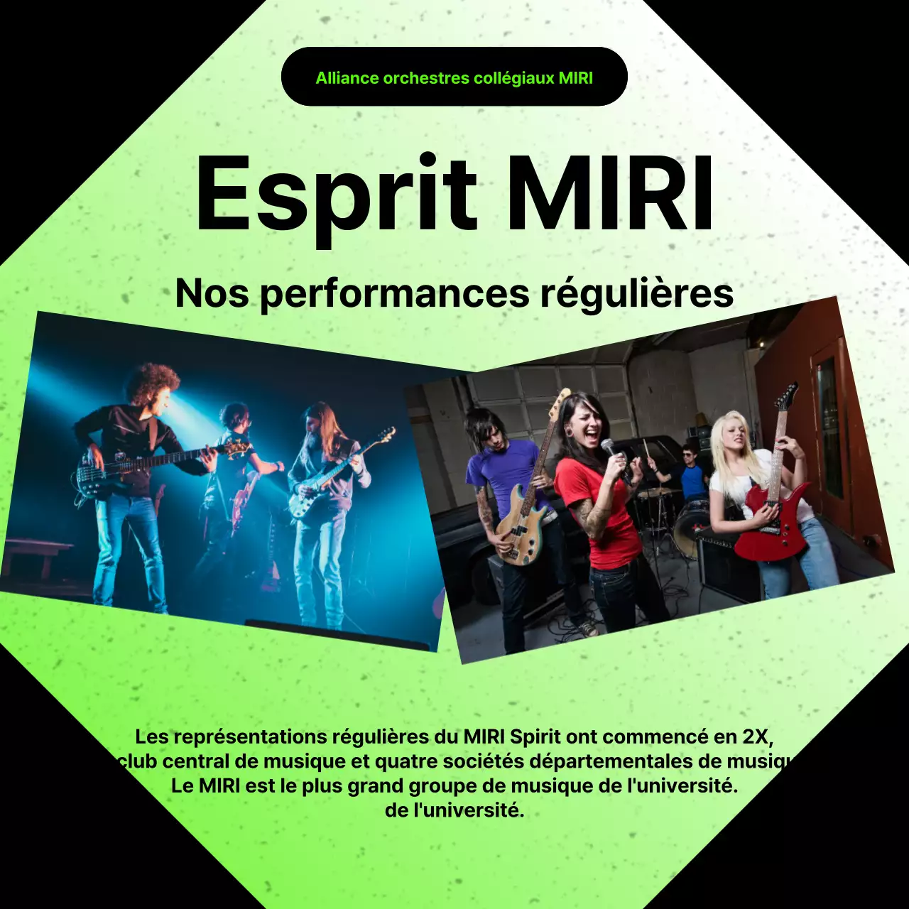 Promouvoir les performances régulières des clubs universitaires noirs et verts à la mode