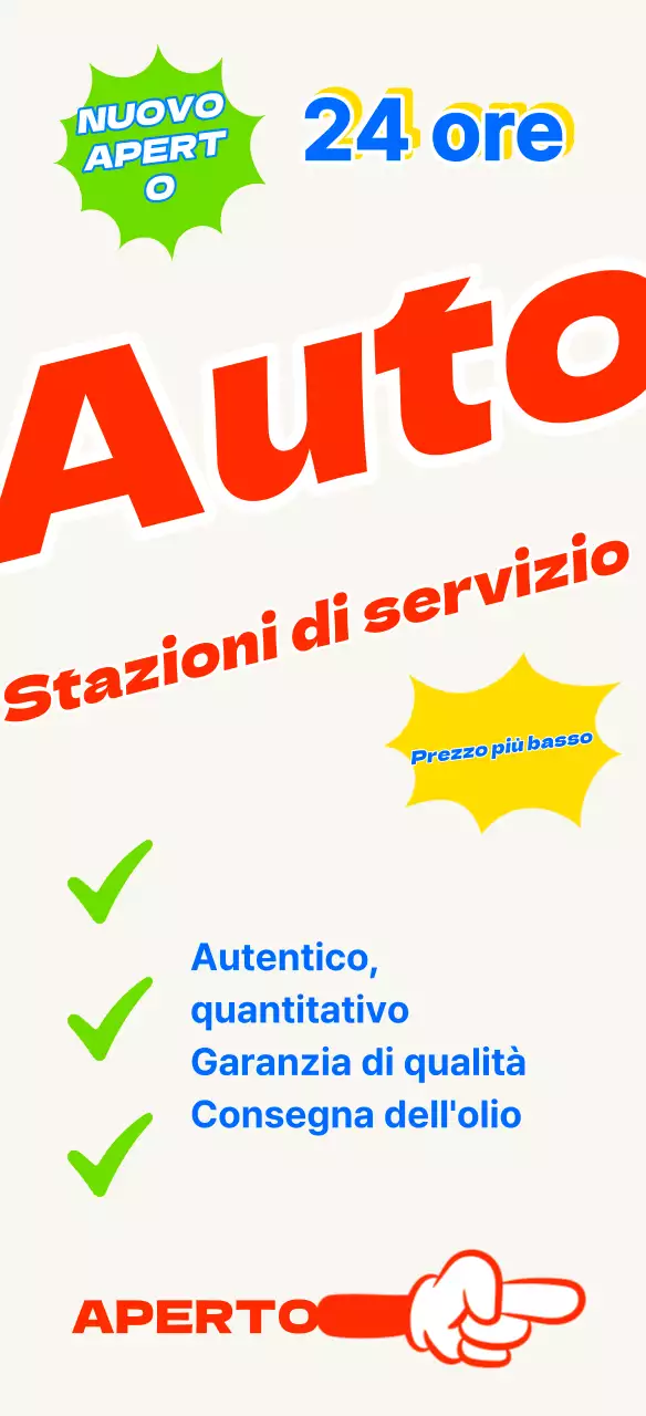 Insegna vintage americana dipinta a mano di una stazione di servizio