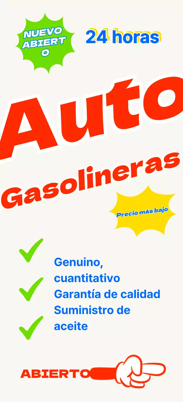 Cartel de gasolinera americano vintage pintado a mano