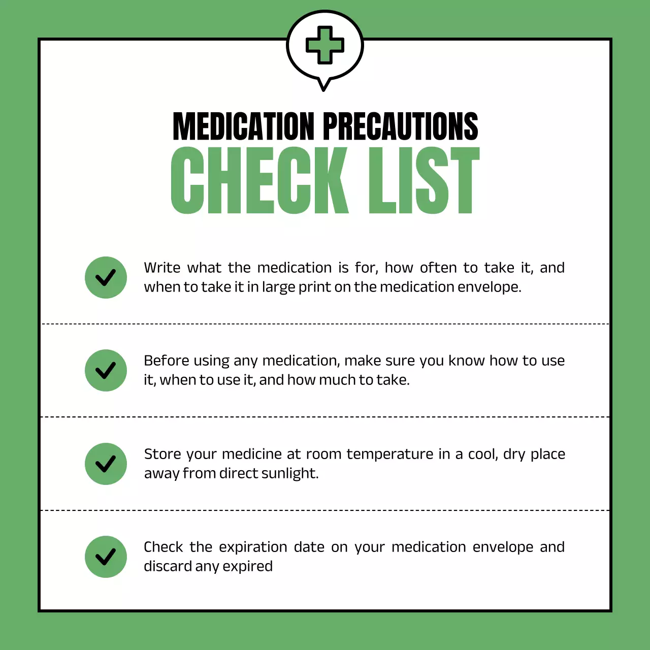 Green Minimal Medication Guide Instagram Carousel