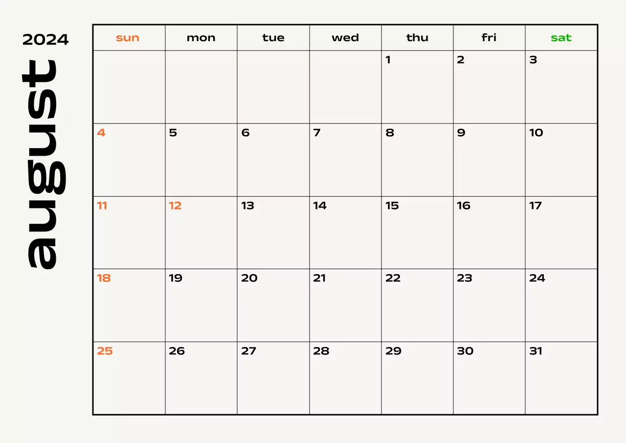 白黒 シンプル カレンダー 予定表 ポスター