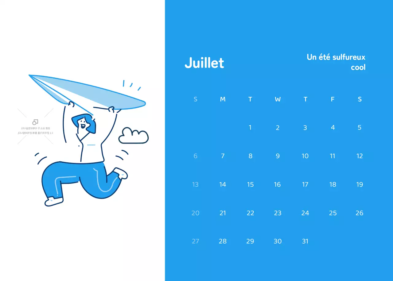 Calendriers avec illustrations colorées et émotionnelles