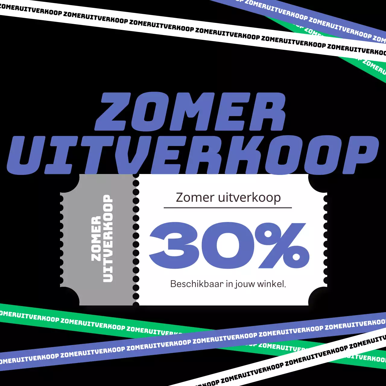 Een collectie zomerse uitverkoop met paarse en groene accenten