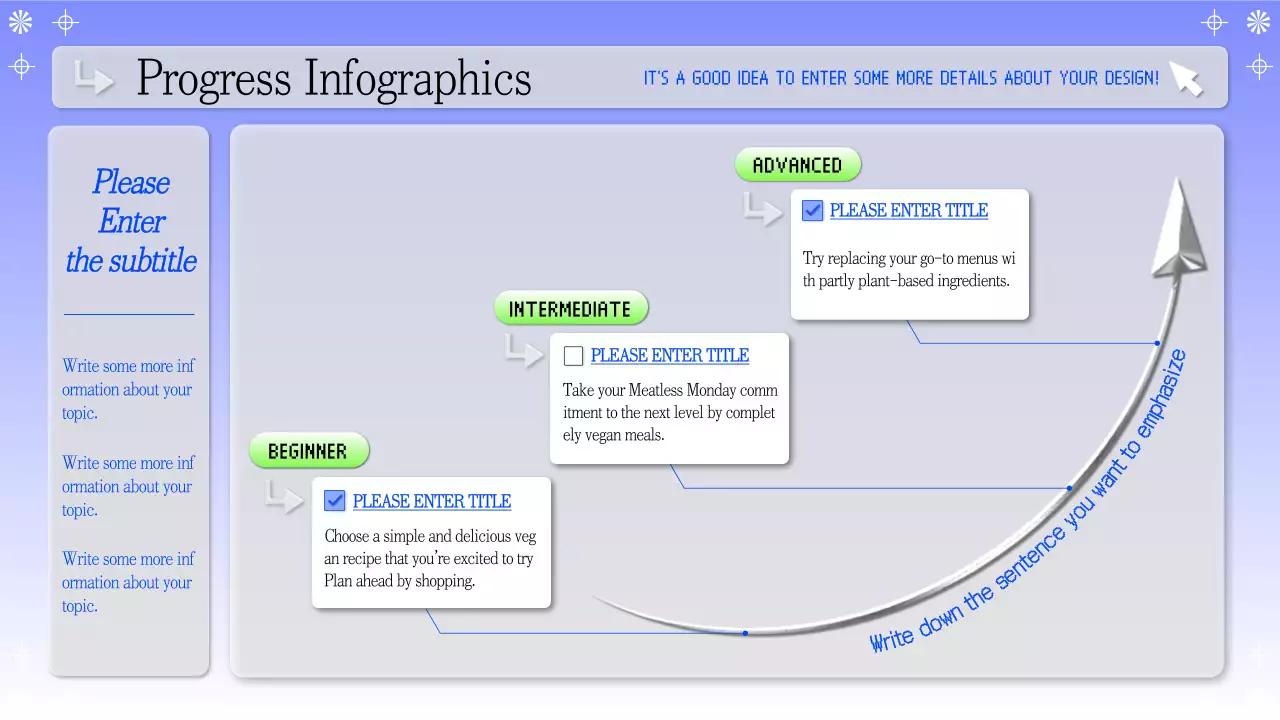 Blue Modern Progress Guide Infographic