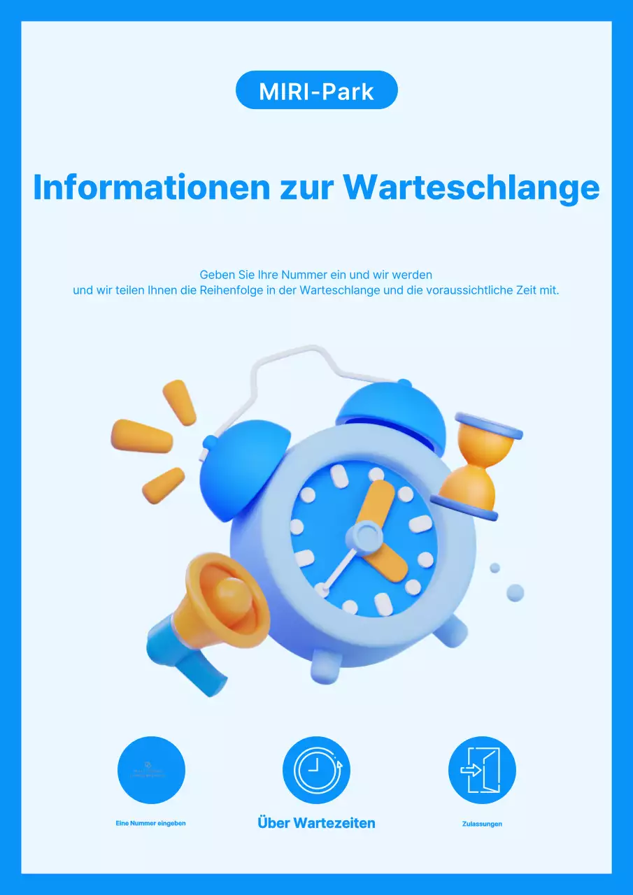 Ein Leitfaden für das Warten in einem hellblauen, minimalistischen Reiseziel