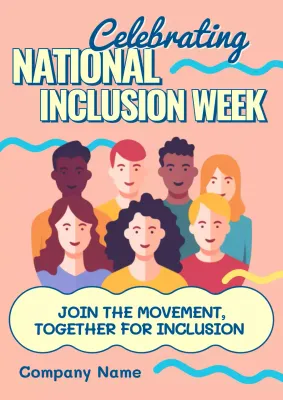 Beige Modern Inclusion Promotion Poster