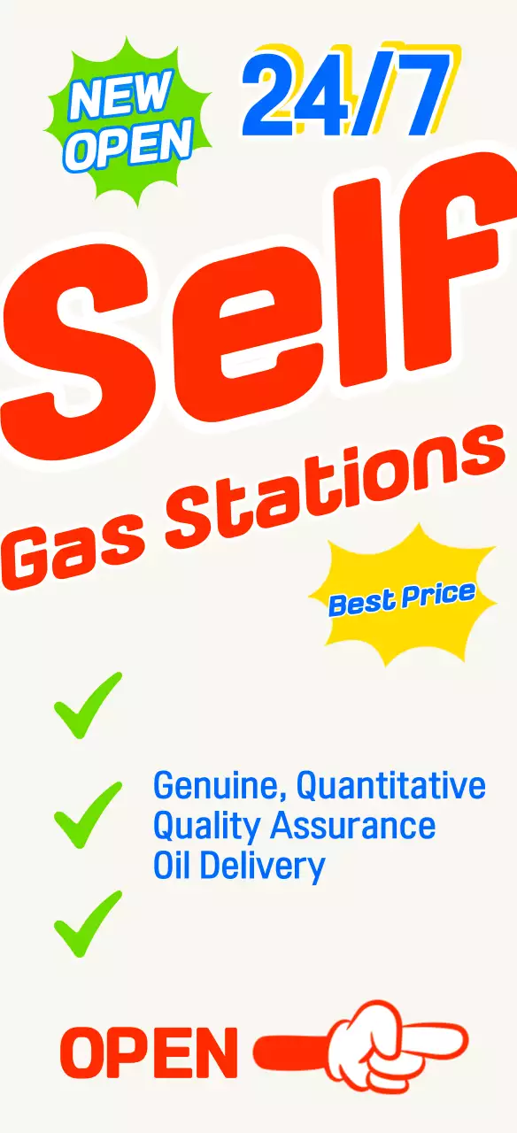 American Vintage Handpainted Gas Station Sign