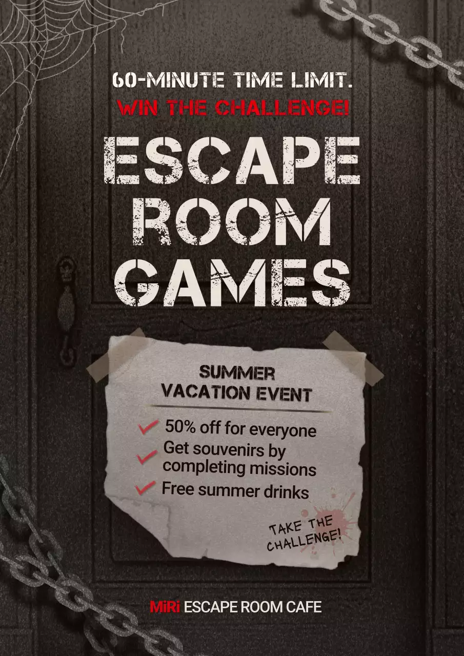 Black Gothic Escape Promotion Poster