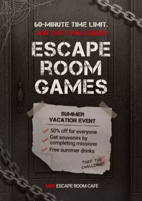 Black Gothic Escape Promotion Poster