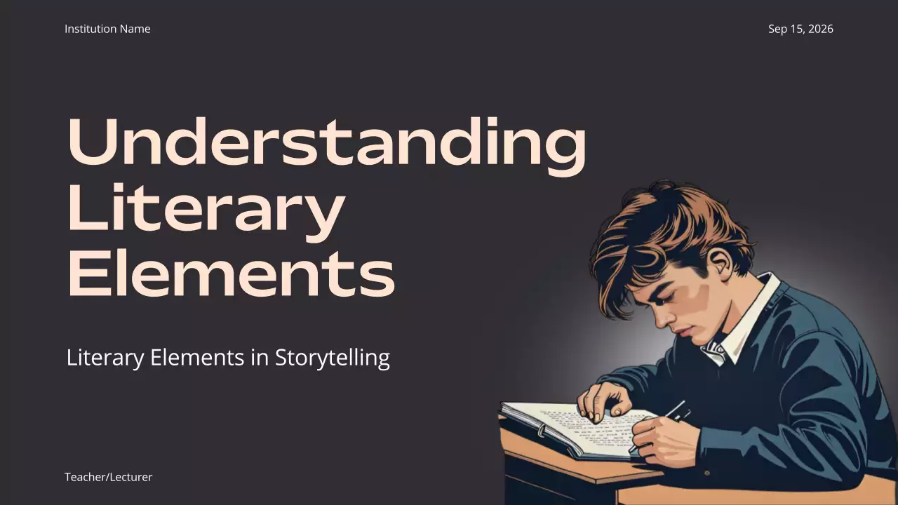 Beige Classic Literature Course Presentation