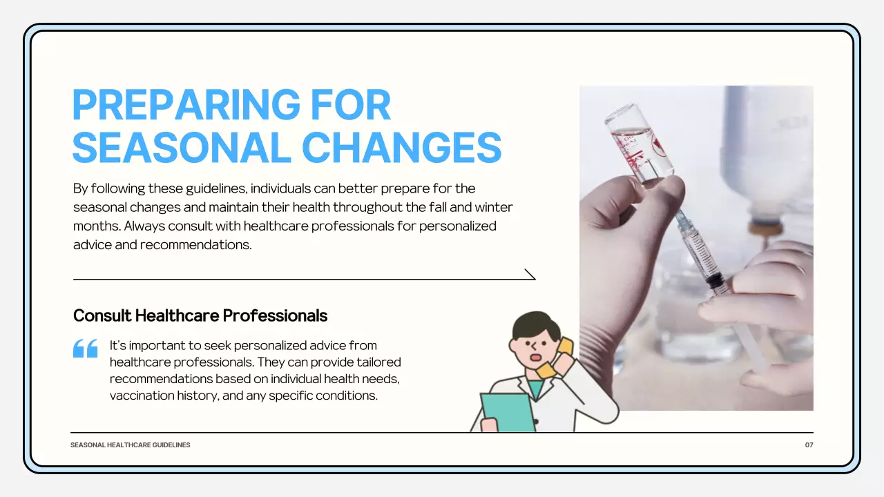 Blue Minimal Healthcare Guideline Presentation