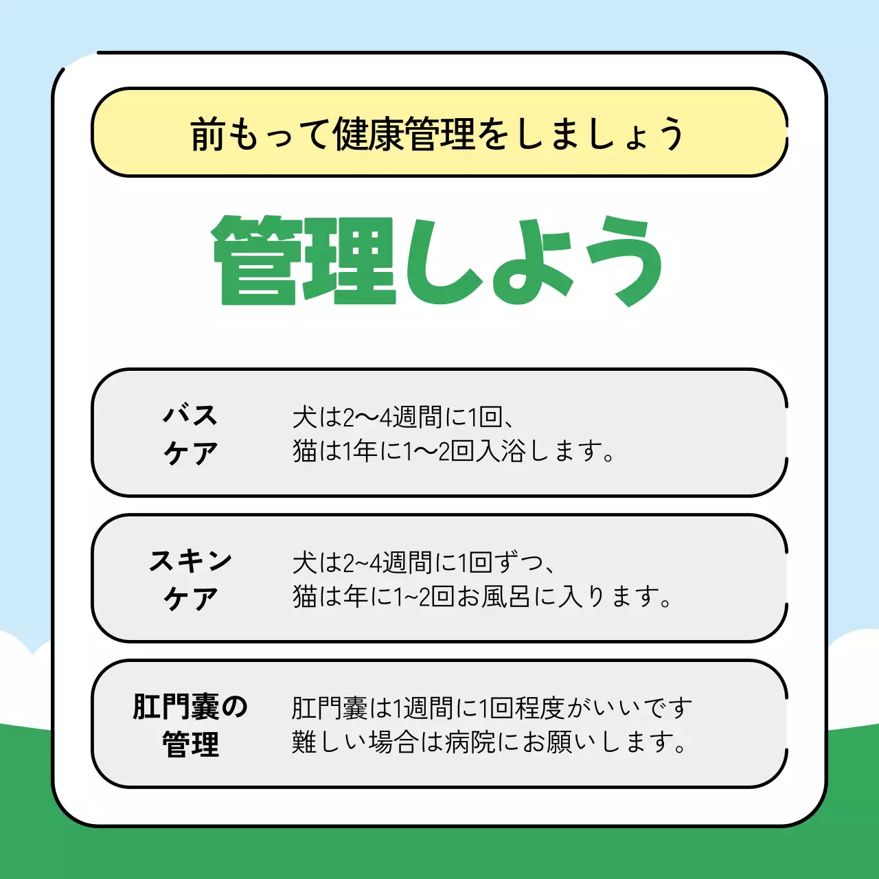 緑 シンプル ペット マニュアル Instagram カルーセル