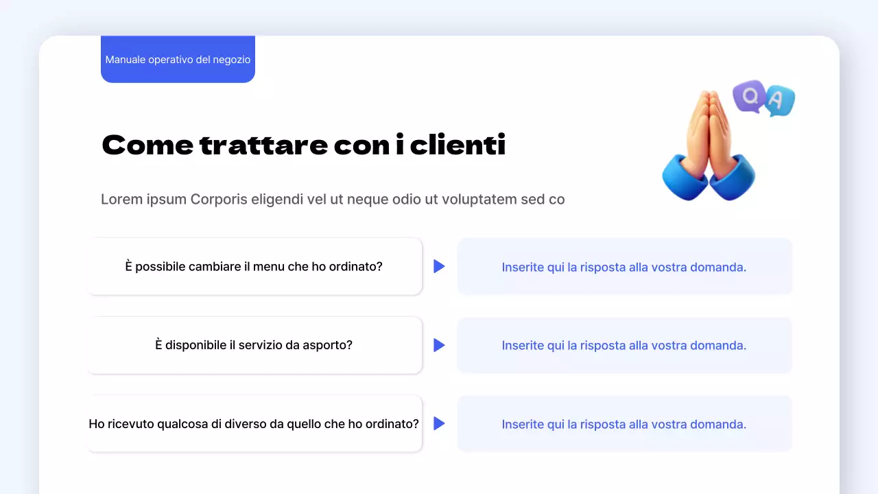 Guida agli standard operativi semplici per i punti vendita blu e gialli