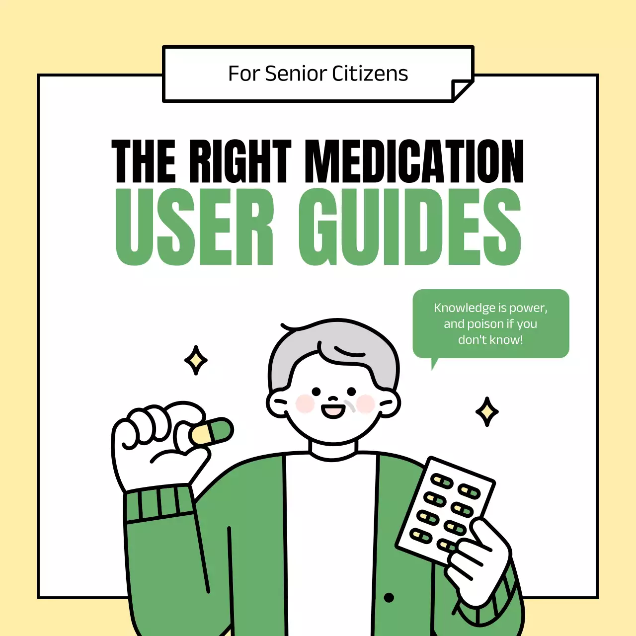 Green Minimal Medication Guide Instagram Carousel