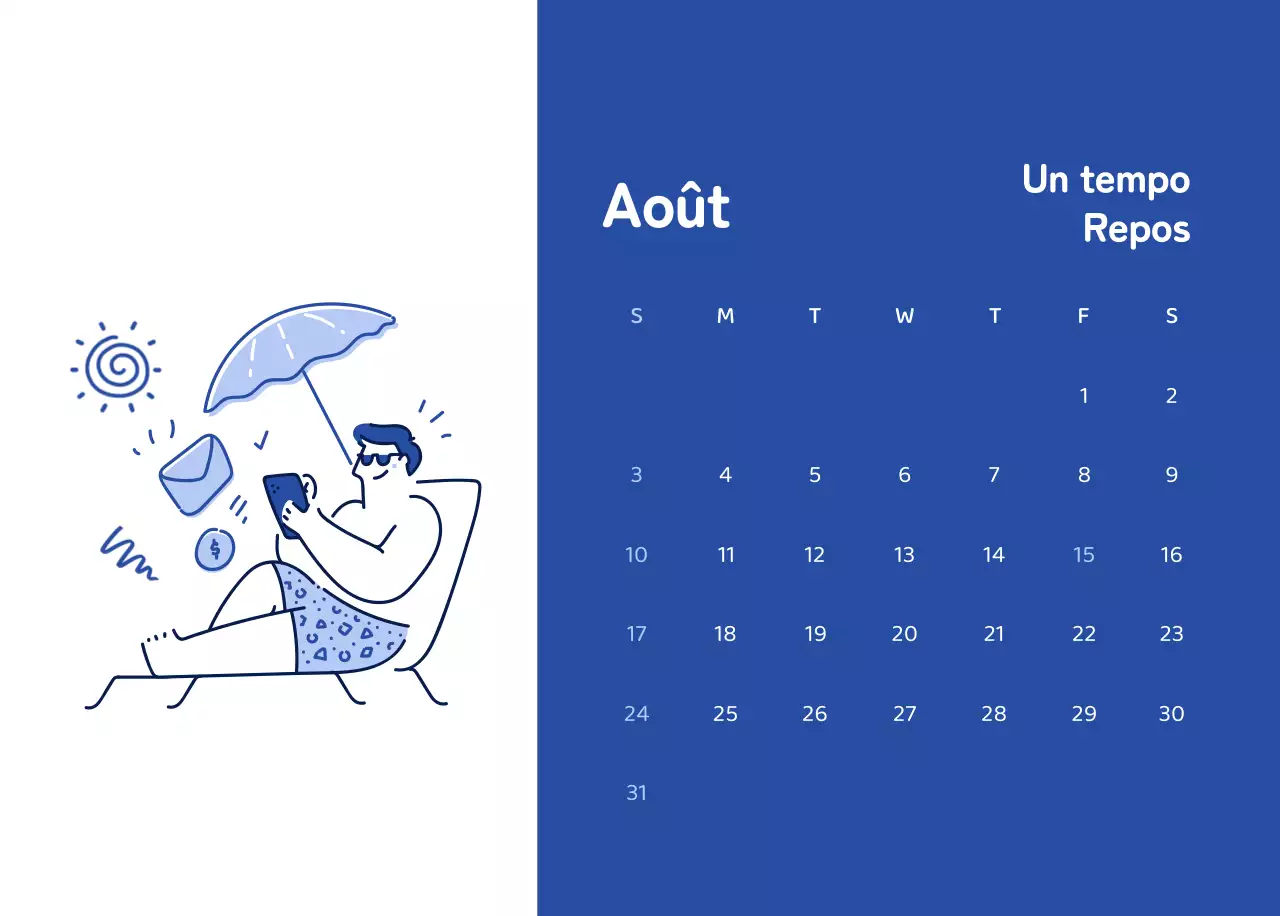 Calendriers avec illustrations colorées et émotionnelles