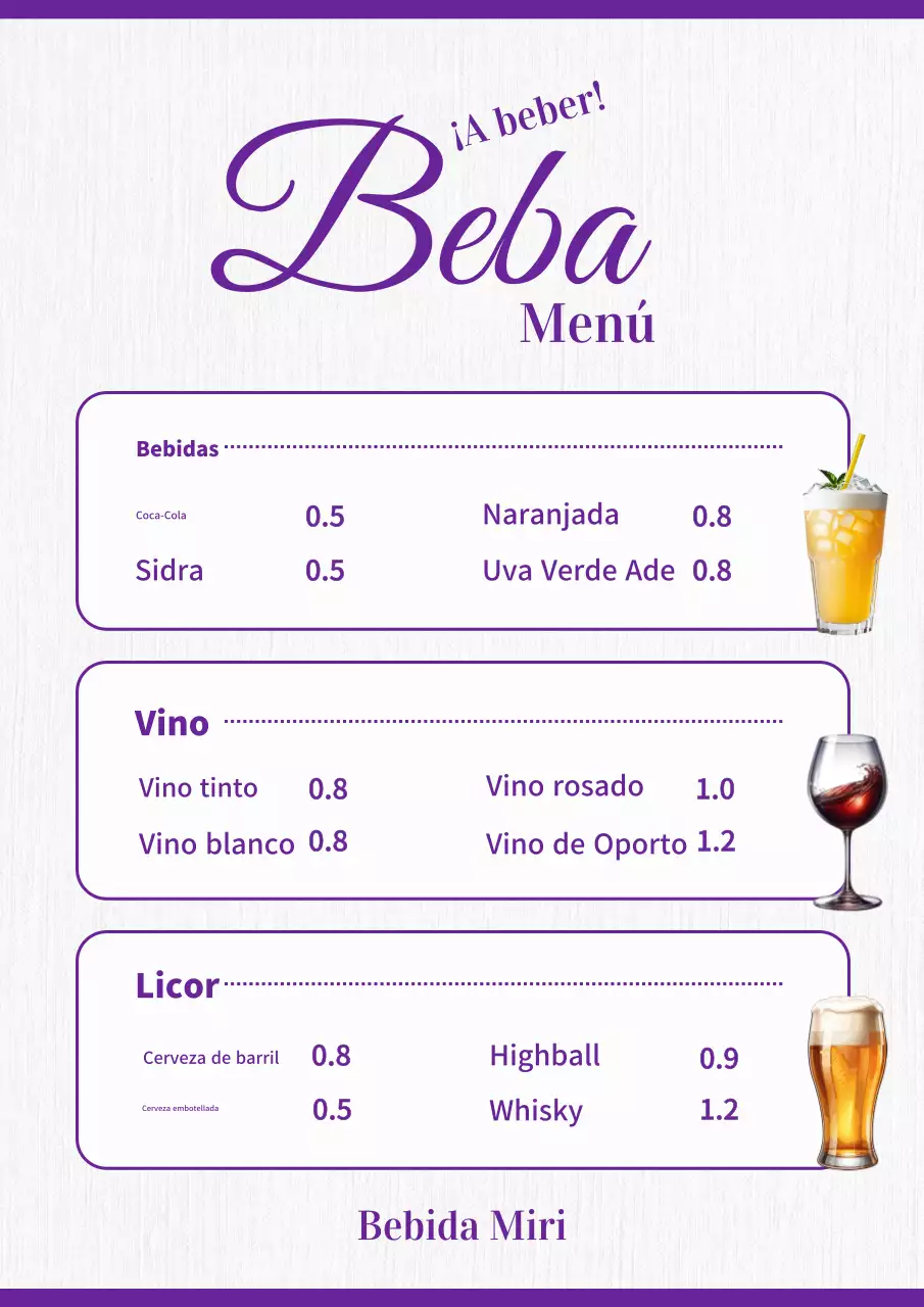 Una colección de modernos paneles de menú de restaurante en azul claro