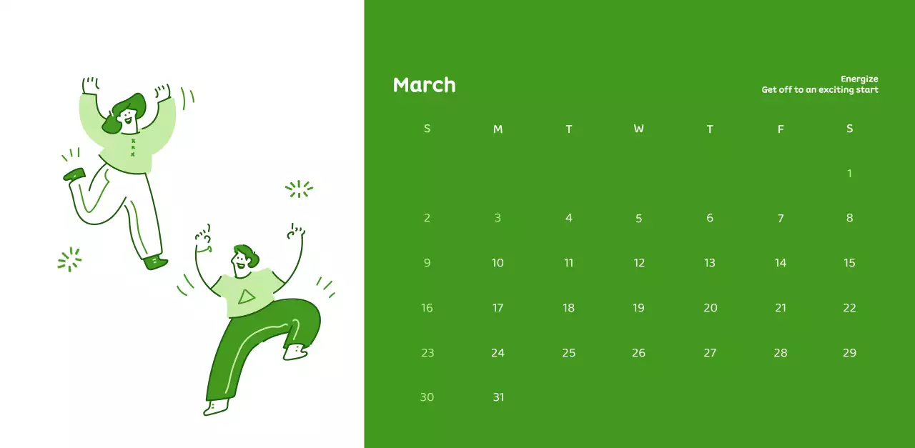 Calendars with colorful, emotional illustrations