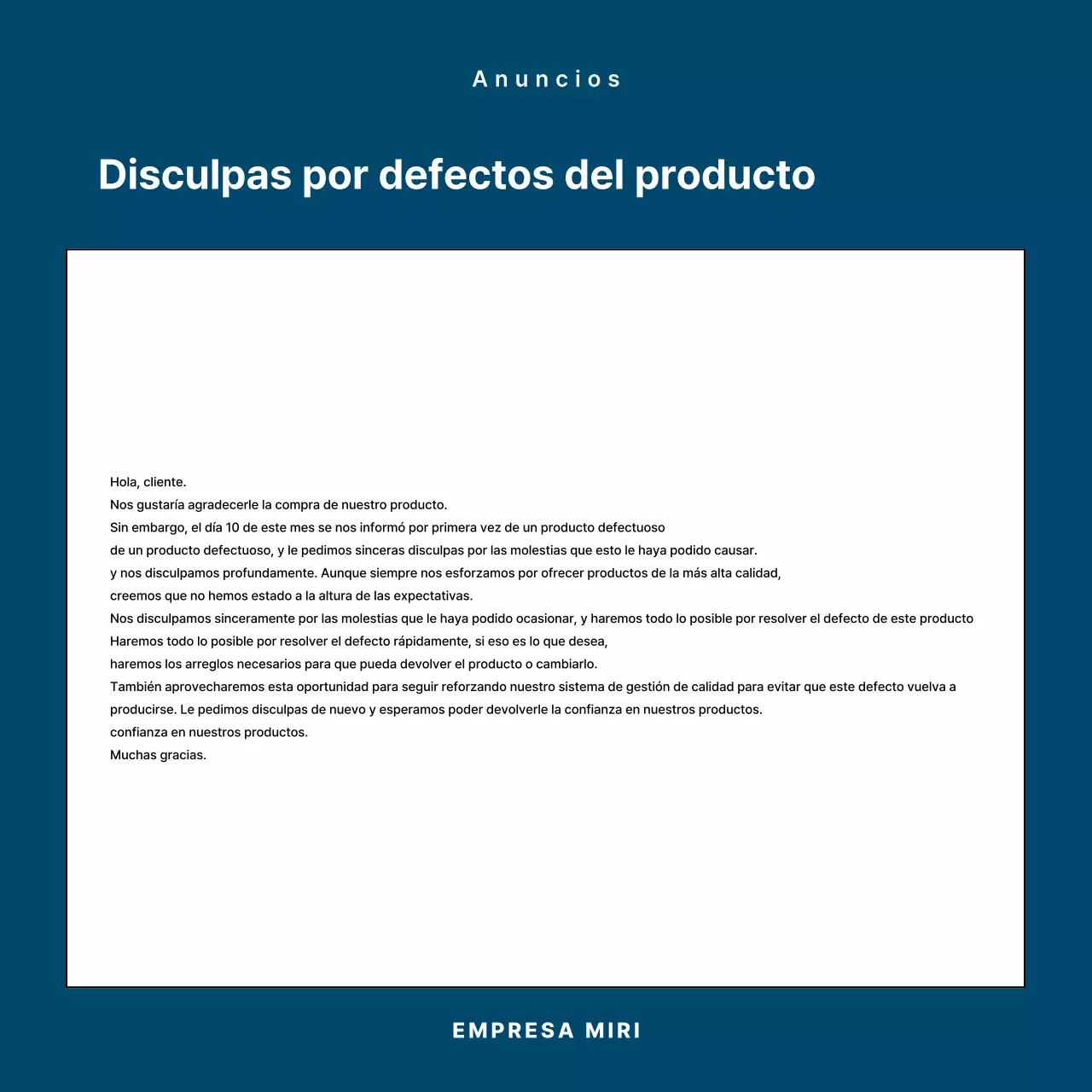 Una colección de disculpas sencillas en azul