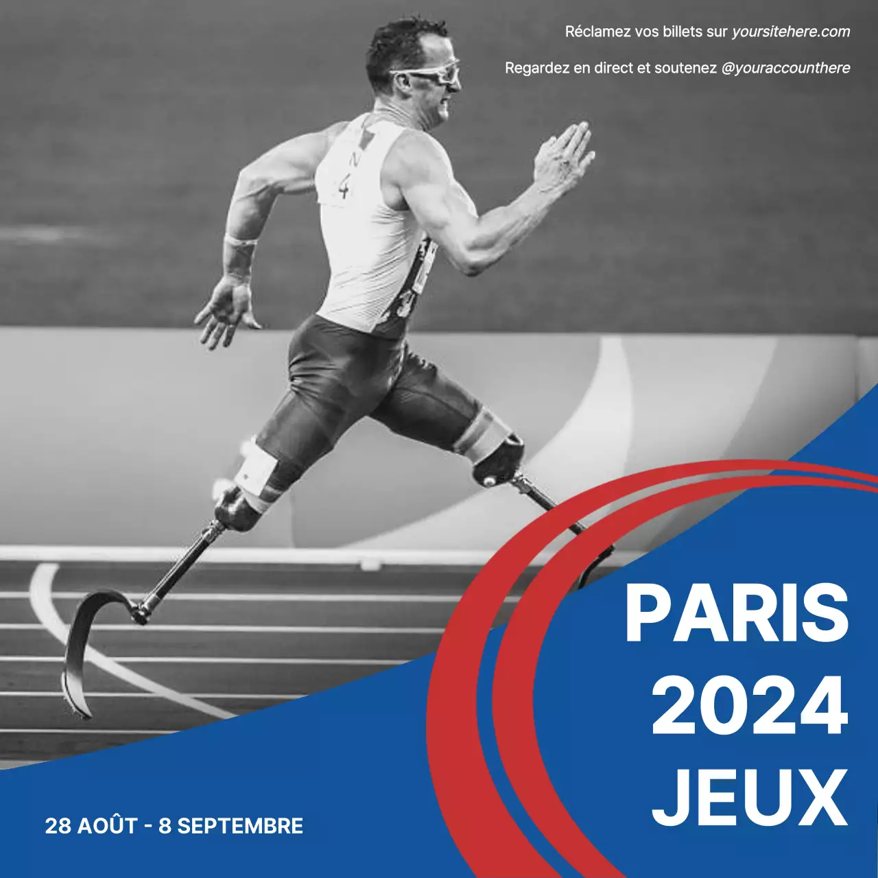 Une publicité audacieuse en bleu et rouge pour les Jeux olympiques de Paris 2024