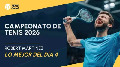 Actualización del Campeonato de Tenis simple azul y amarillo