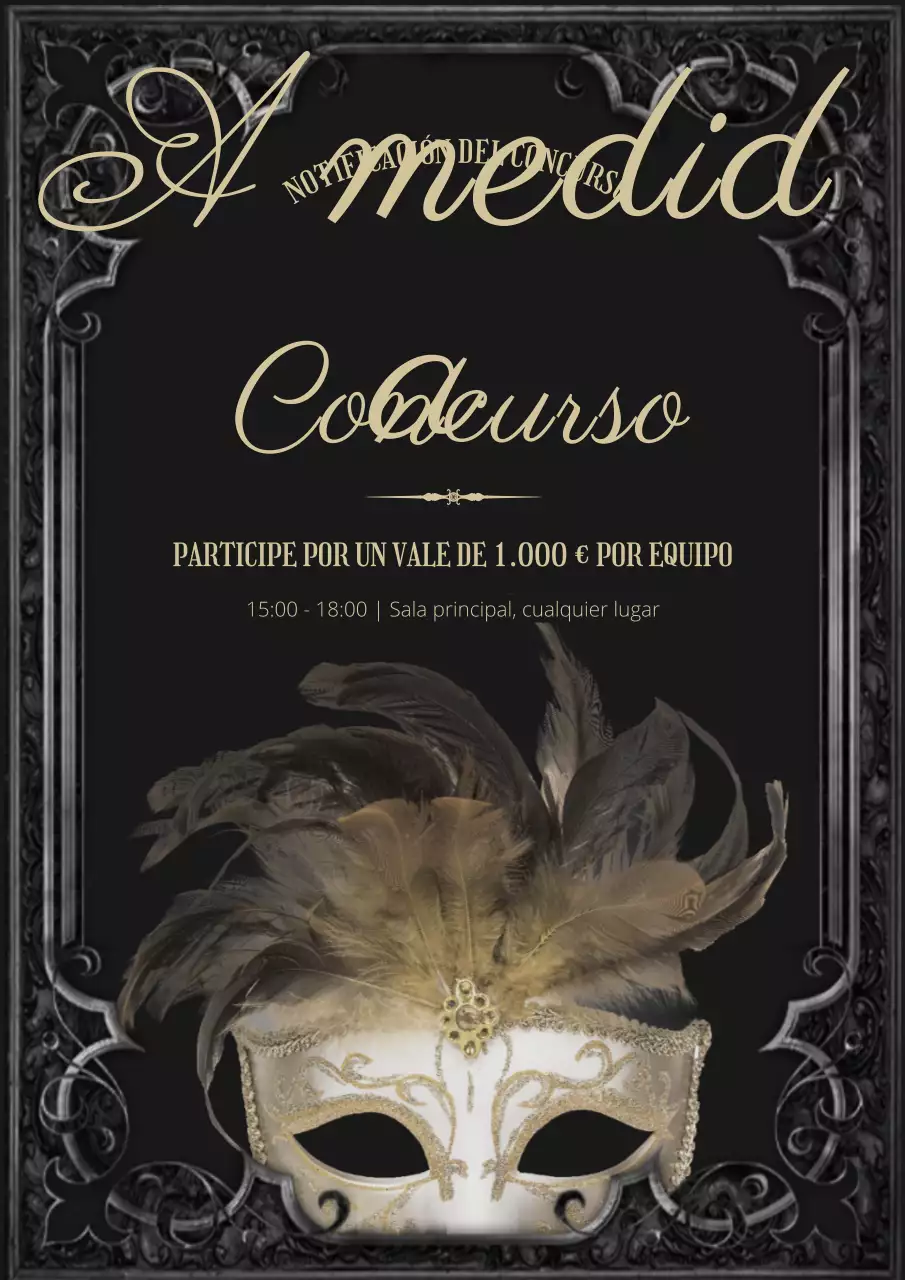 Anuncio del Concurso de Disfraces del Clásico de Oro y Negro