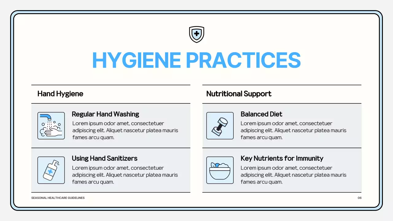 Blue Minimal Healthcare Guideline Presentation