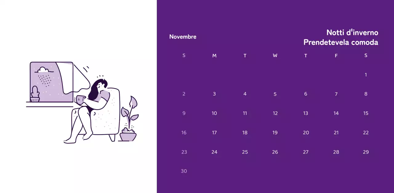 Calendari con illustrazioni colorate ed emozionali