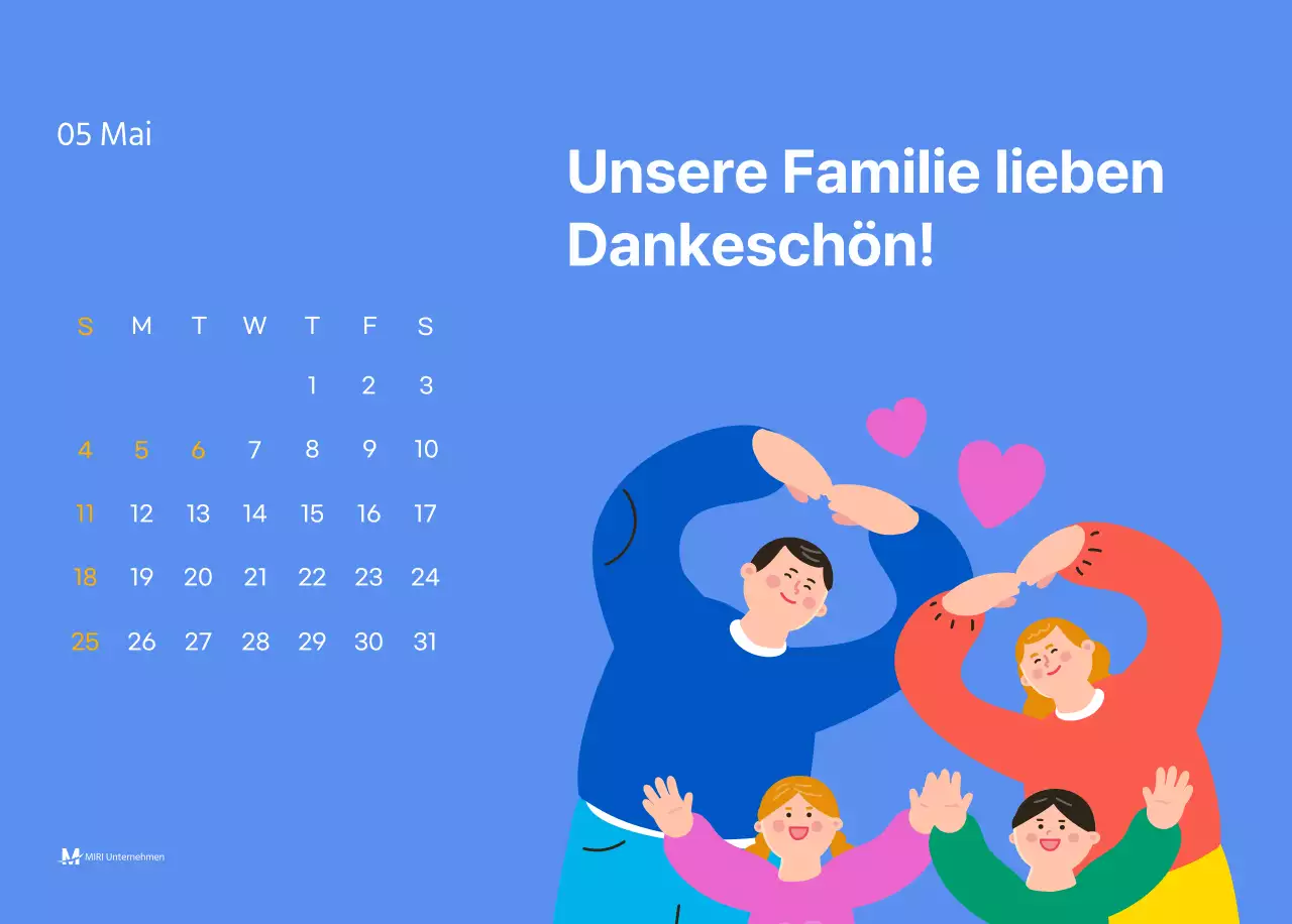 Motivationskalender mit energiegeladenen Illustrationen und positiven Zitaten auf hellblauem Hintergrund