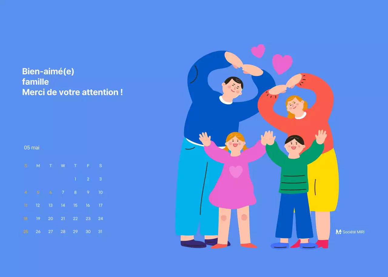 Calendrier de motivation avec des illustrations énergiques et des citations positives sur un fond bleu clair