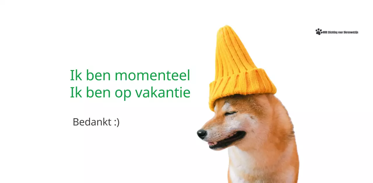 Een kalender met een puppyfoto en een schattige boodschap in groene accentkleur