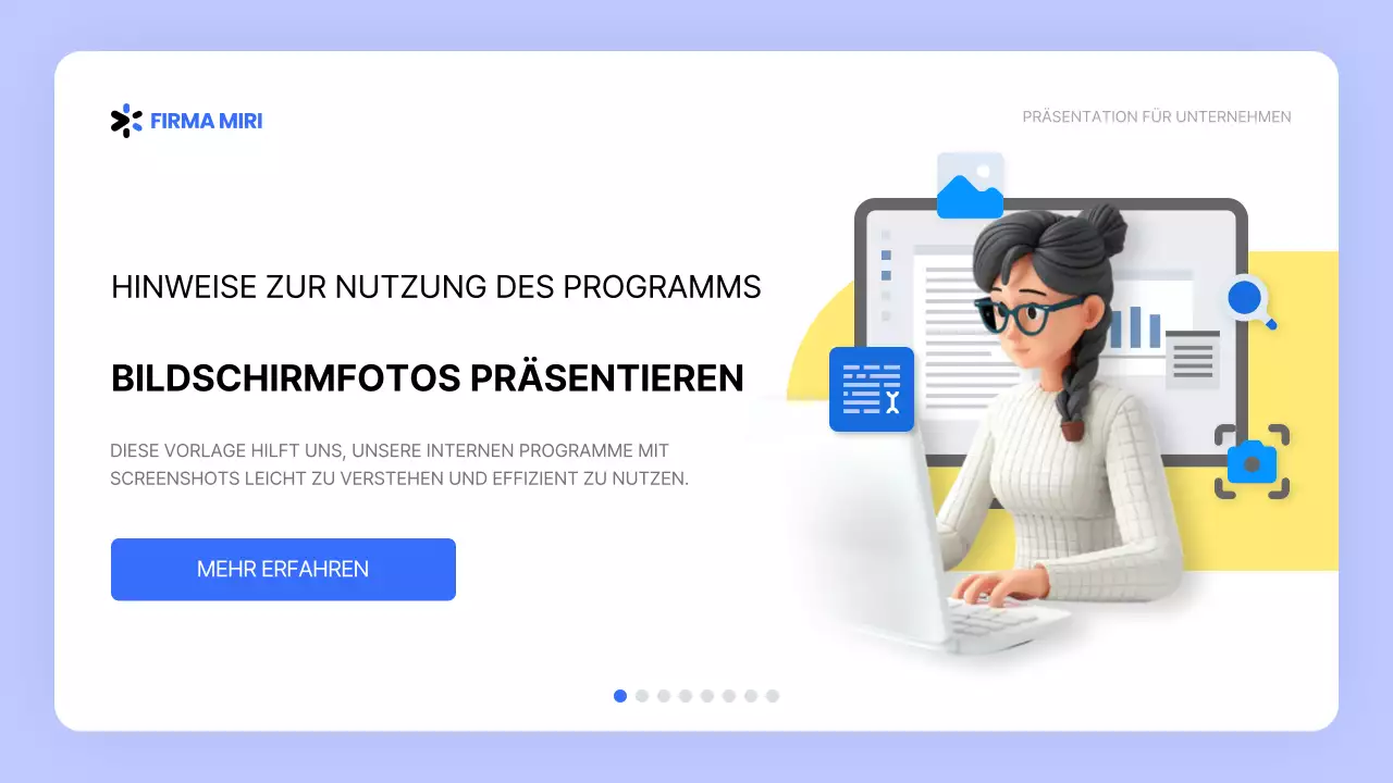 Leitfaden für Programme im weißen und blauen UI-Stil