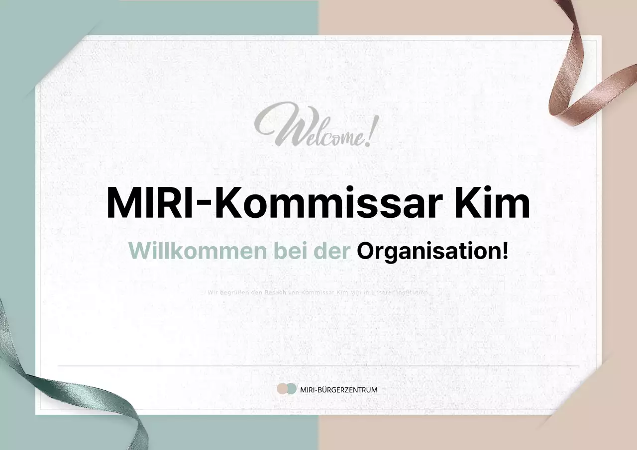 Ein sauberes Willkommensschild in Mint und Beige