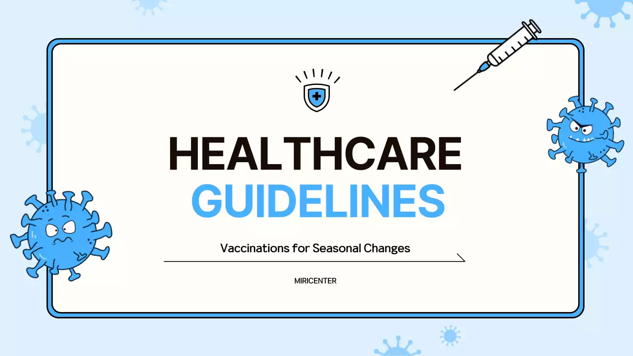 Blue Minimal Healthcare Guideline Presentation