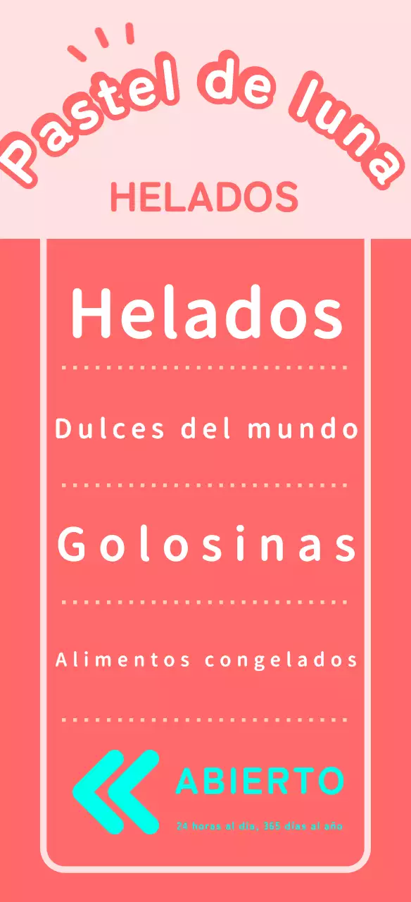Dulce y simpática señalización de personajes de helados